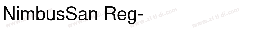 NimbusSan Reg字体转换